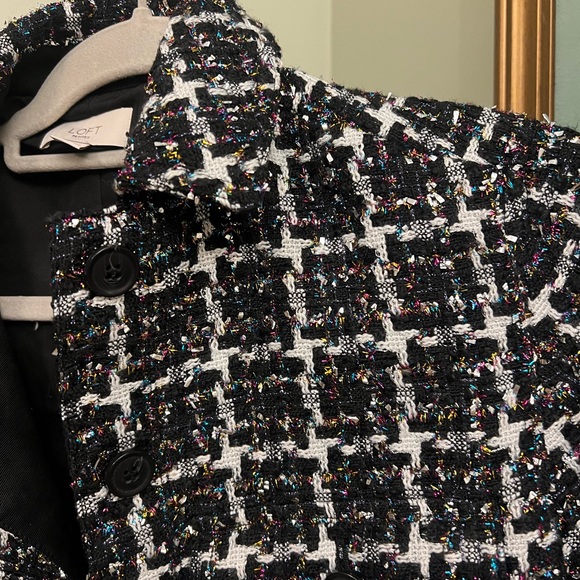 Petite Shimmer Tweed Cropped Shirt Jacket - Picture 3 of 5